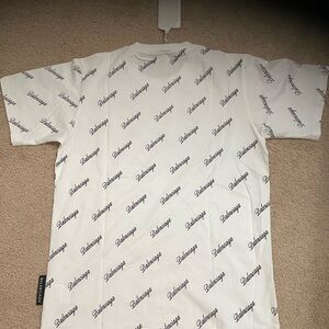 Balenciaga White Logo Short Sleeve Tee
